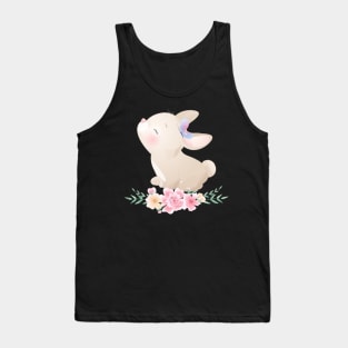 Rabbit Flower Bunny floral Tank Top